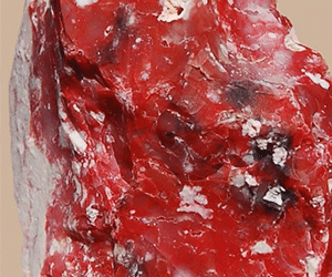 Cinnabar: A toxic ore of Mercury, Used as a Pigment